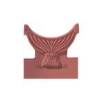 جدول دور باغچه ای پاپیون دار 50*30 قرمز